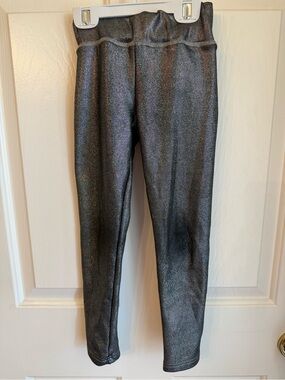 Lola + The Boys Shimmery Charcoal Metallic Leggings